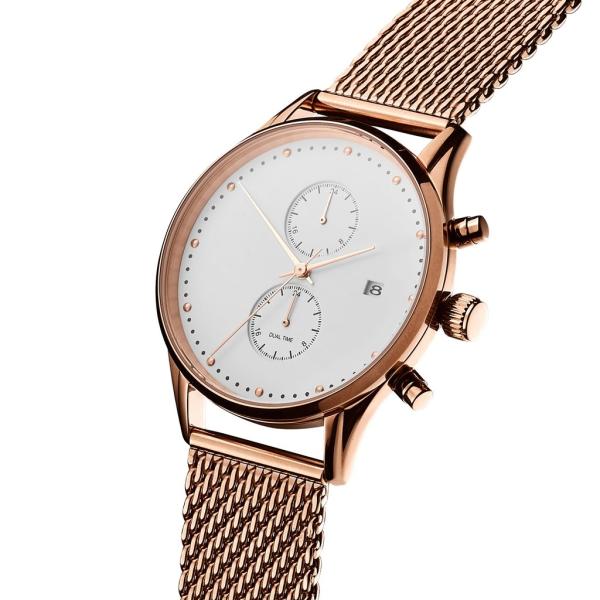 Interchangeable mesh strap 3atm water proof rose gold watches