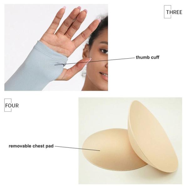 High Waist Yoga Workout Clothes Breathable Yoga Leggings Top Set With Thumb Hole