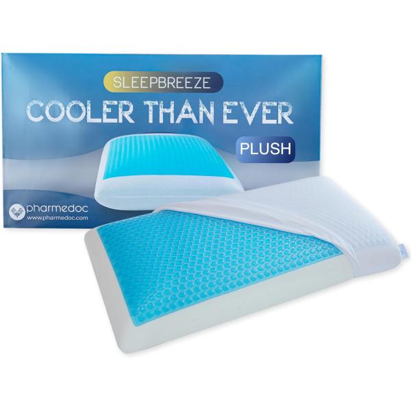 Removable and Washable Cooling Gel Memory Foam Pillows for Side Sleepers Square Shape