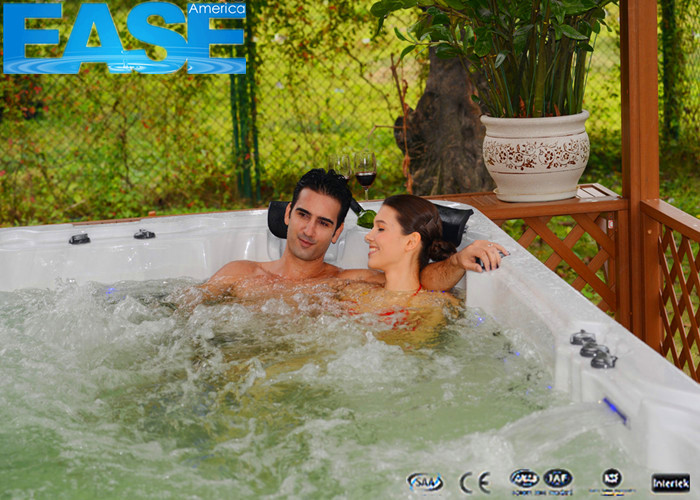 Portable 1800L, 6 seats, square acrylic whirlpool massage backyard hot tub balneotherapy