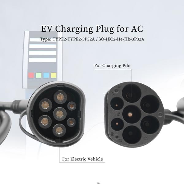 Standard Grounding Type 2 EV Charging Cables Featuring Huntsman Materials and IP65 Protection Level