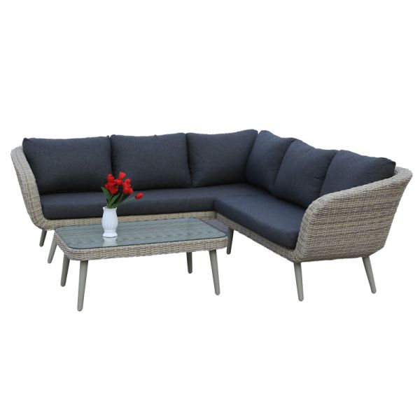 China Supplier All Weather Outdoor Sofa Artificial Rattan Sofa Wicker Garden Aluminum Outdoor Sofa