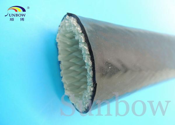 Eco - friendly Heat Resistant Wire Sleeve Fireproof Sleeve 12mm Inside Diameter Black Color