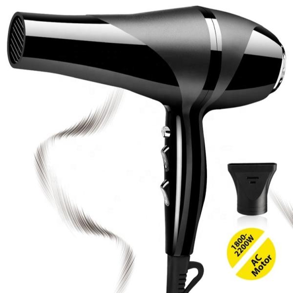 Electric Far Infrared Hair Dryer With Concentrator Diffuser Comb Nozzle
