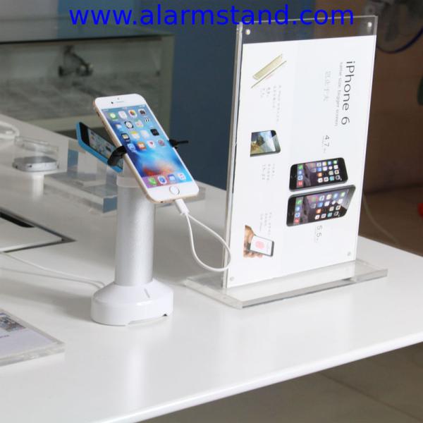 COMER stand-alone security alarm desktop display stands for cell phone holders with charging