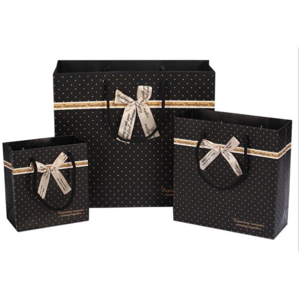 Chinese Factory Sales Korean Black Spotted Gift Bags Paper Bags Handbags Bags Gift Bags