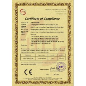 zhe jiang jinben machinery manufacture co.lTD Certifications