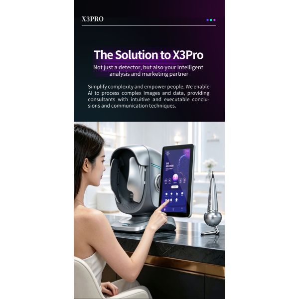 AI Magic 3d Mirror Facial Scanner Analizador De Piel Acne Skin Analysis Full Face Scanner Testing Skin Analyzer Machine
