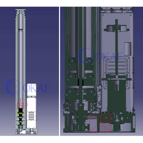 OKAF 3 to 10m Anti shaking electro-mechanical mast 50kg payload weight