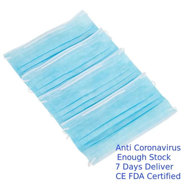 Anti Viral 3 Ply Non Woven Face Mask Hypoallergenic Easy Put On / Take Off