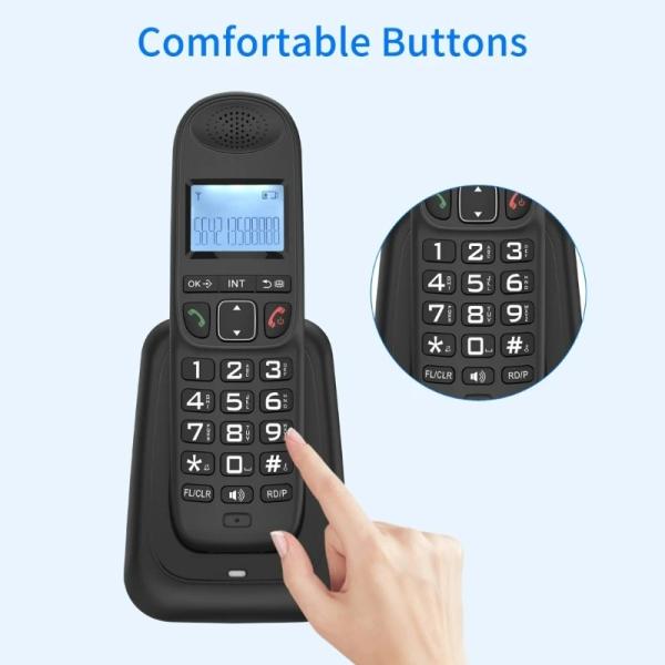 D1003 Caller Display Phone , Wireless Landline Desktop Phones For Hotels / Offices / Homes Multi Languages