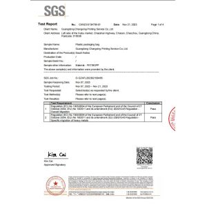 Guangdong Changxing Printing Service Co., Ltd. Certifications