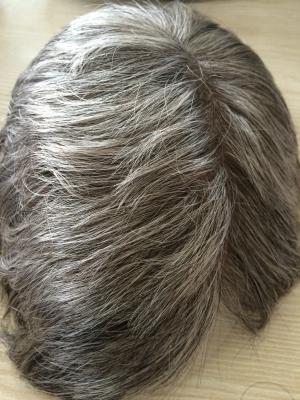 Full Lace Homme Grey Perruque 9*6 Base Homme Cheveux Humain Toupee personnalisé