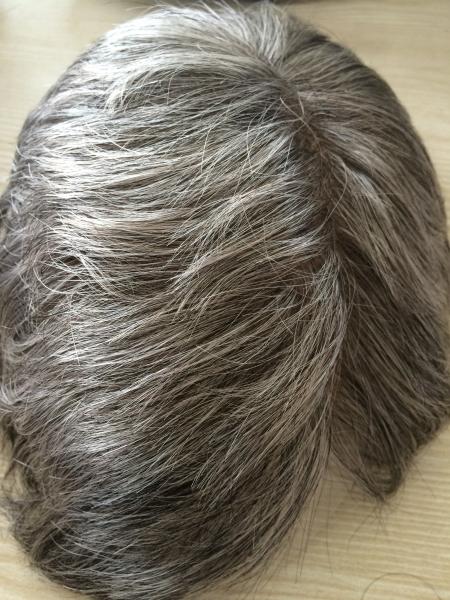 Full Lace Homme Grey Perruque 9*6 Base Homme Cheveux Humain Toupee personnalisé