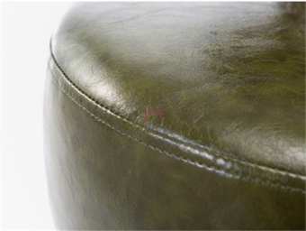 Round Leather Padded Armless Dining Chair , Dark Wood Dining Room Chairs 