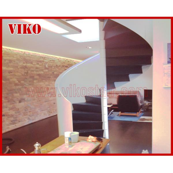 Spiral StaircaseVH46S Tread304Stainless SteelAluminum Baluster Glass Handrail Carbon SteelPowder-coated