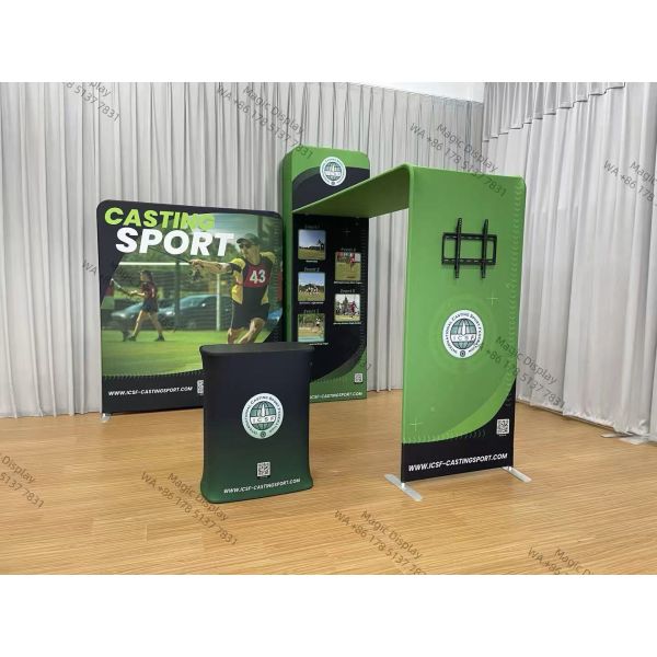 10x10ft Custom Portable Aluminum Tool Free Easy Setup Arch Shelf Trade Show Booth Exhibition Display