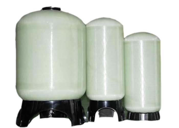 Cylindrical Shape FRP Pressure Filter Tank , UV Resistant FRP Softener Vessel OEM