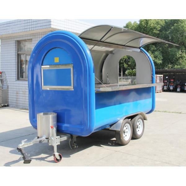 Year 2021 Fiberglass Food Trailer with Custom Made Design and Small Cafe Counters