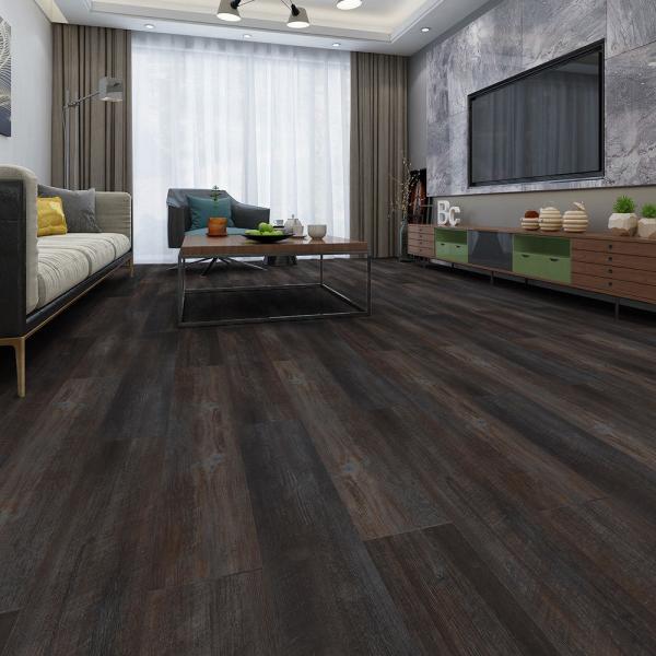Spc Vinyl Plastic Wood Plank Flooring 4mm Vinyl Plastic Floor Tiles Self Adhesive