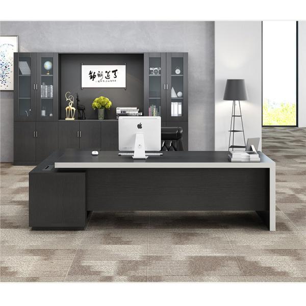 Black Commercial Office Furniture , Office Desk Furniture Multi Functional Modular