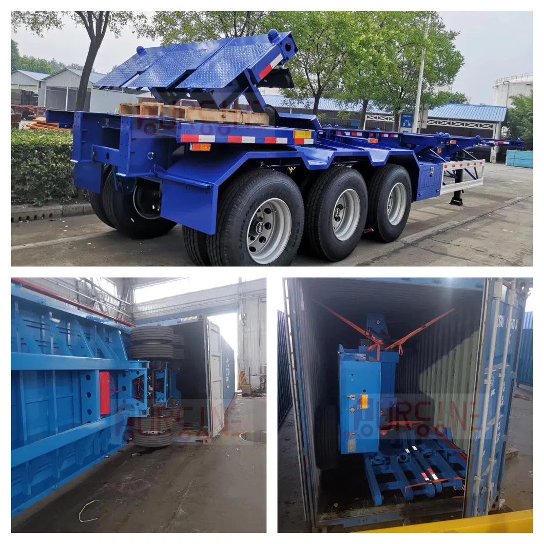 Tri Axle 60 Ton Flatbed Semi Trailer With Detachable Side Walls For Cargo Transport