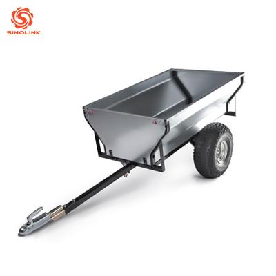 Quad Bike Atv Electric Tipping Trailer Dumper Trailer Box 2 Wheels 500kgs