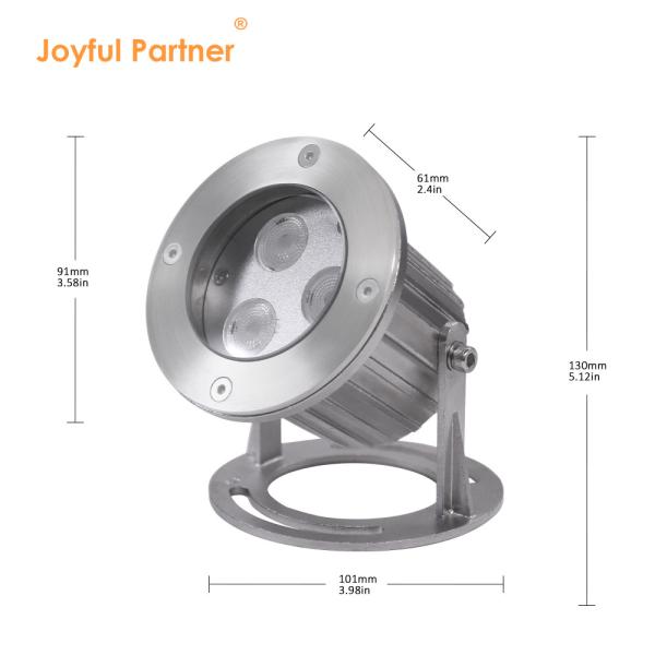 DC12V 24V 3x4W RGBW 4in1 de aço inoxidável 316SS IP68 resistente à água lâmpadas LED submersíveis