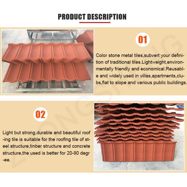 Corrugated Stone Coated Steel Milano Stone Coated Roofing Sheet 150 Milano Roof Tile for Hotel/Villa/School//Apartment