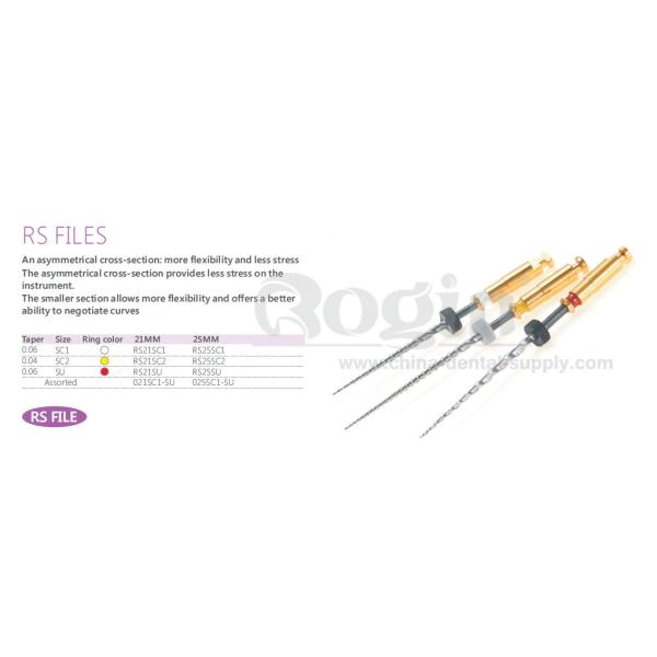 6 PC Endo Files dental, ficheros dentales de la endodoncia de Rs con la caña del oro
