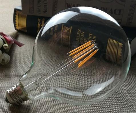 G125 Cool Filament Light Bulbs , High Wattage Led Light Bulbs 6W