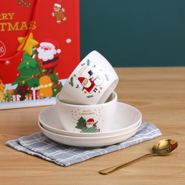 Customizable Ceramic Home Decoration Tableware For Christmas Gift