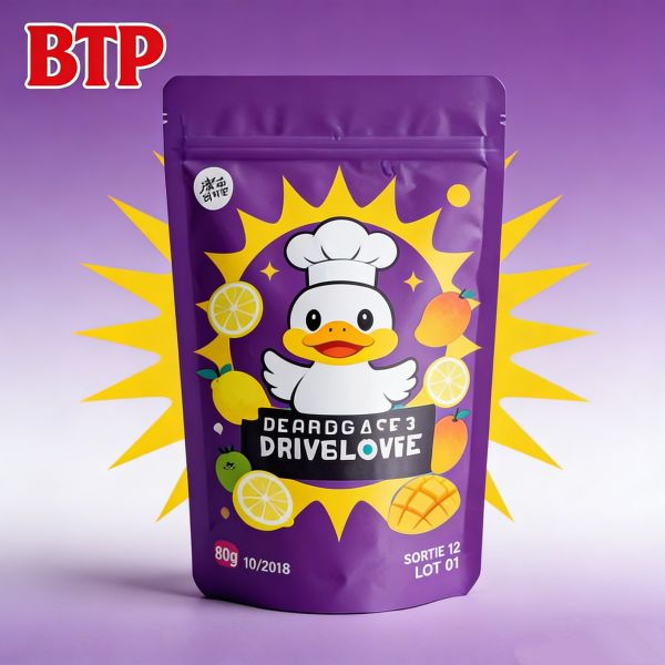 Custom Printed Heat Seal Smell Proof Stand up Resealable Recyclable PE Plastic Bags Matte Finish Snack Packaging Custom Logo