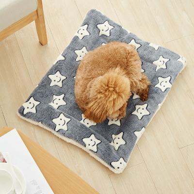 Sleep Mat Small Fleece Dog Blanket Print Pattern Polyester Cat Pet Bed Cover