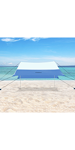 Outdoor Camping Beach Sunshade Sky Tent, Beach Canopy Tent Sun Shade, Gradient Beach Canopy, Stability Upgraded tent