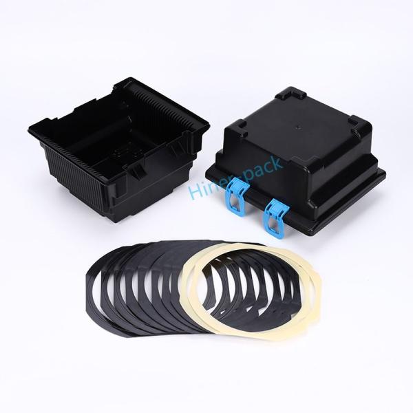6 Inch 150mm Black ESD Wafer Storage Box Carrier For Secure Transportation