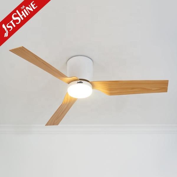 Ventilador de teto LED remoto de 52 polegadas com motor de luz de 3 cores dimmável Tipo DC cobre puro