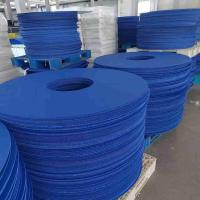 Plaques ondulées revêtues de plastique bleu-rouge 8 mm