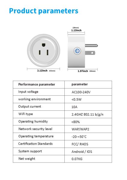 US Plug WIFI Smart Socket 16A Adapter Smart Life Tuya Wifi Plug Socket