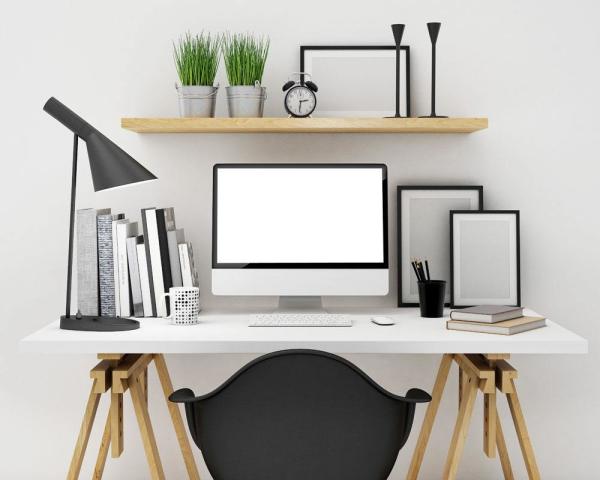 2018 Customized Modern office desk wooden white office table