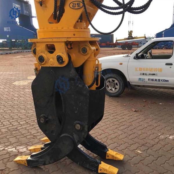 giratórios hidráulicos de 360 graus lutam máquina escavadora de madeira pequena do grabber da máquina escavadora o grabber de madeira da mini