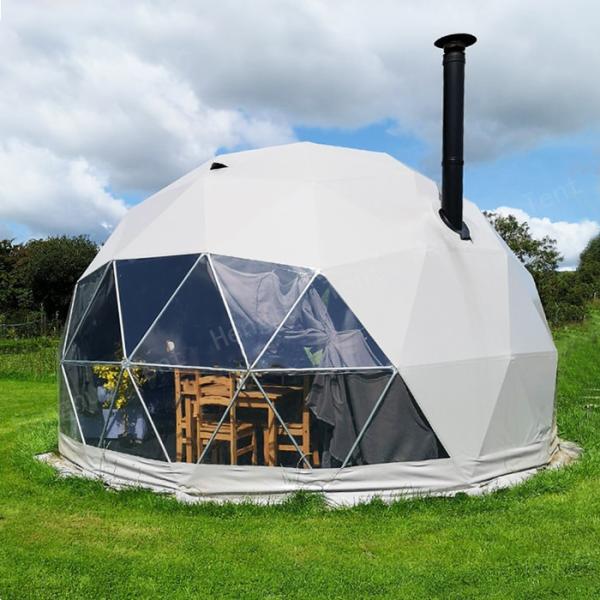 Fireproof Outdoor Camping Geodesic Dome Tent 5m Diameter For Accommodation