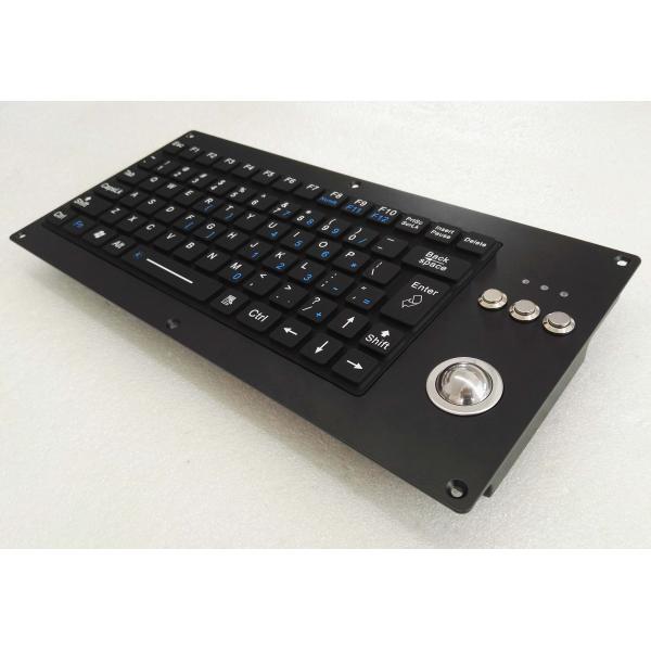 Compact Silicone Backlit Industrial Keyboard With Trackball 75 Keys 5.0VDC