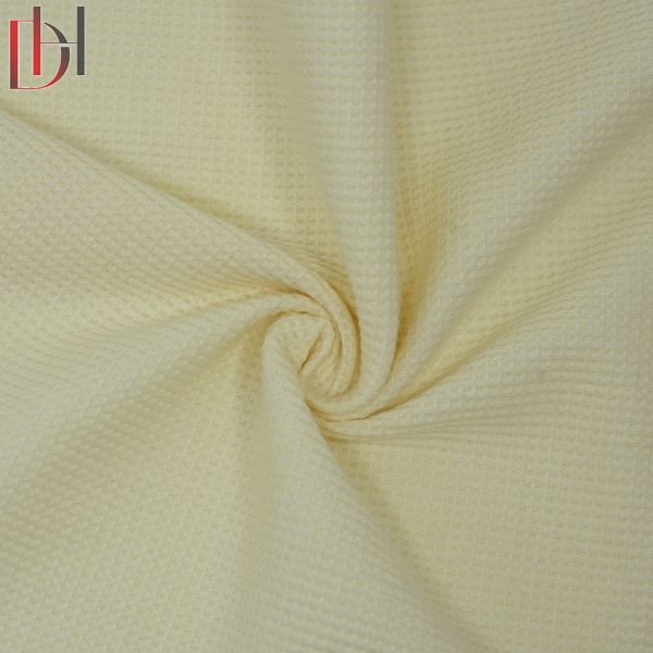 65% Polyester 35% Cotton Poplin Waffle Fabric 250gsm Breathable Wicking Fabric