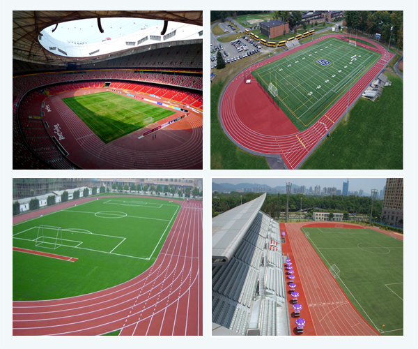 No Pollution Eco Sports Flooring 13mm Rubber Athletic Track Non Toxic