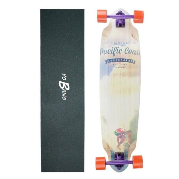 41inch Long Deck Skateboard 9layers Chinese Maple Purple Painting Truck