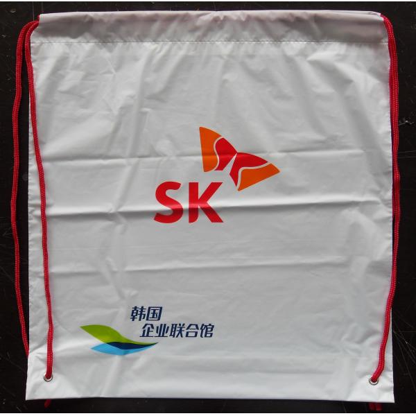 Les sacs en plastique de sac à dos de cordon de doubles épaules pour le voyage/bain/fonctionnent/sports/relaxation