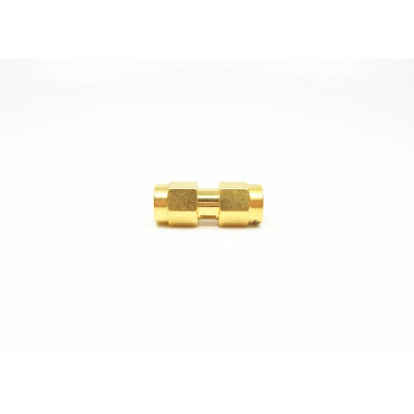 50 Ohm Brass RF Adapter SMA Straight Male to Male Coaxial Connector