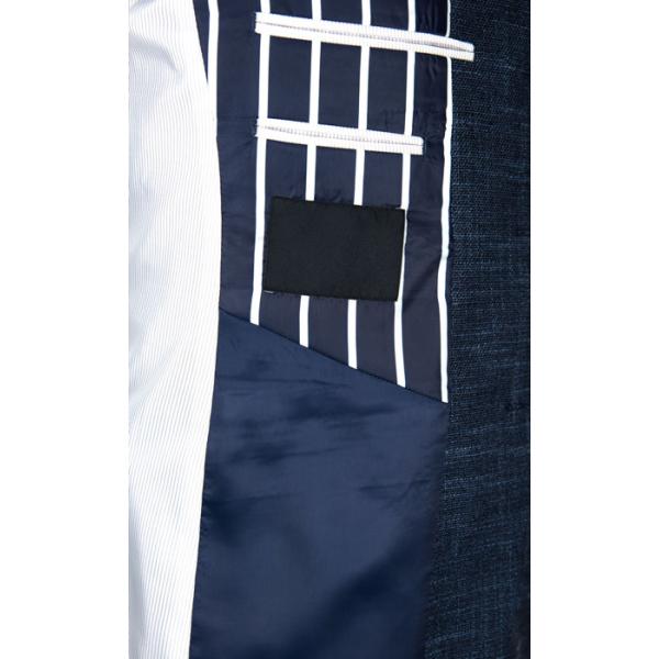 Fashion Navy Mel Mens Black Blazer Jacket Worsted Fabrics Breathable Business