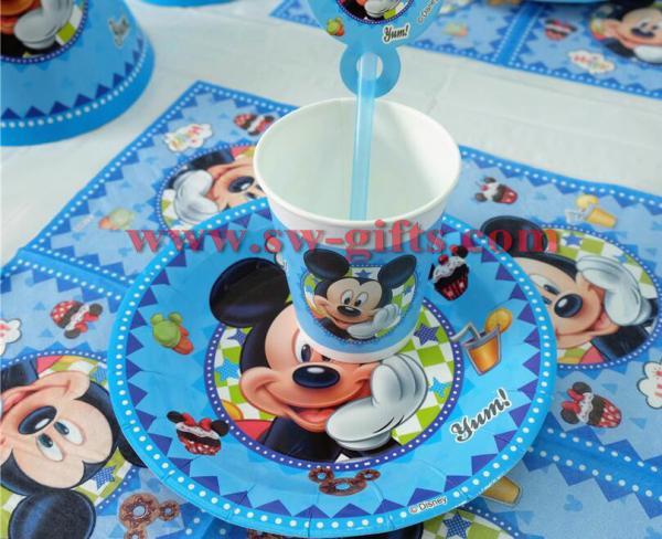 Disney Mickey Mouse Theme baby shower Kids Birthday Party Decoration Set Party Supplies Birthday Pack cupcake stand